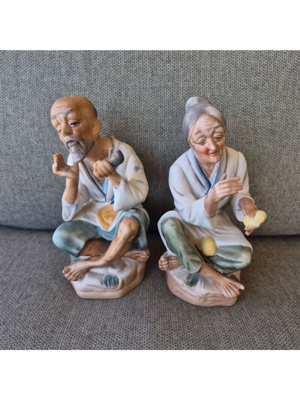 Ardco Fine Quality Hand-Painted Elderly Couple Figurines  Japan C-355 READ